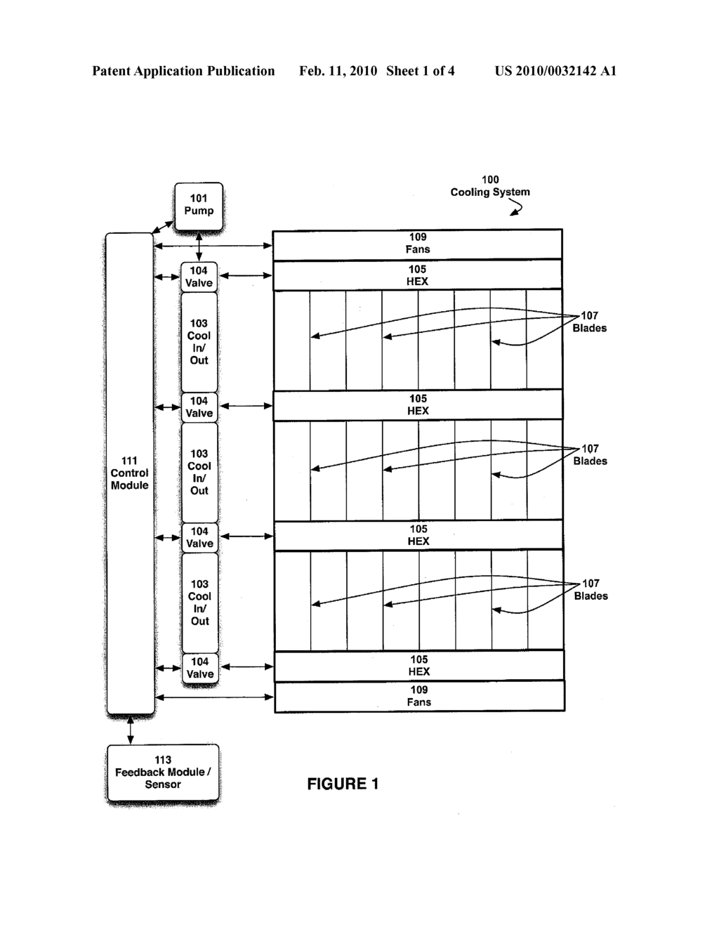 LIQUID COOLED RACK WITH OPTIMIZED AIR FLOW RATE AND LIQUID COOLANT FLOW - diagram, schematic, and image 02