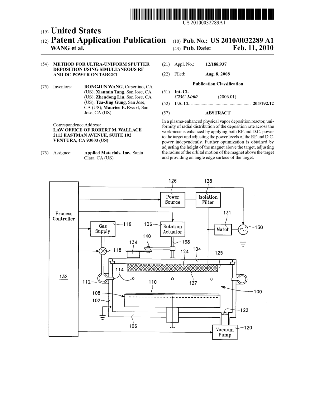 METHOD FOR ULTRA-UNIFORM SPUTTER DEPOSITION USING SIMULTANEOUS RF AND DC POWER ON TARGET - diagram, schematic, and image 01