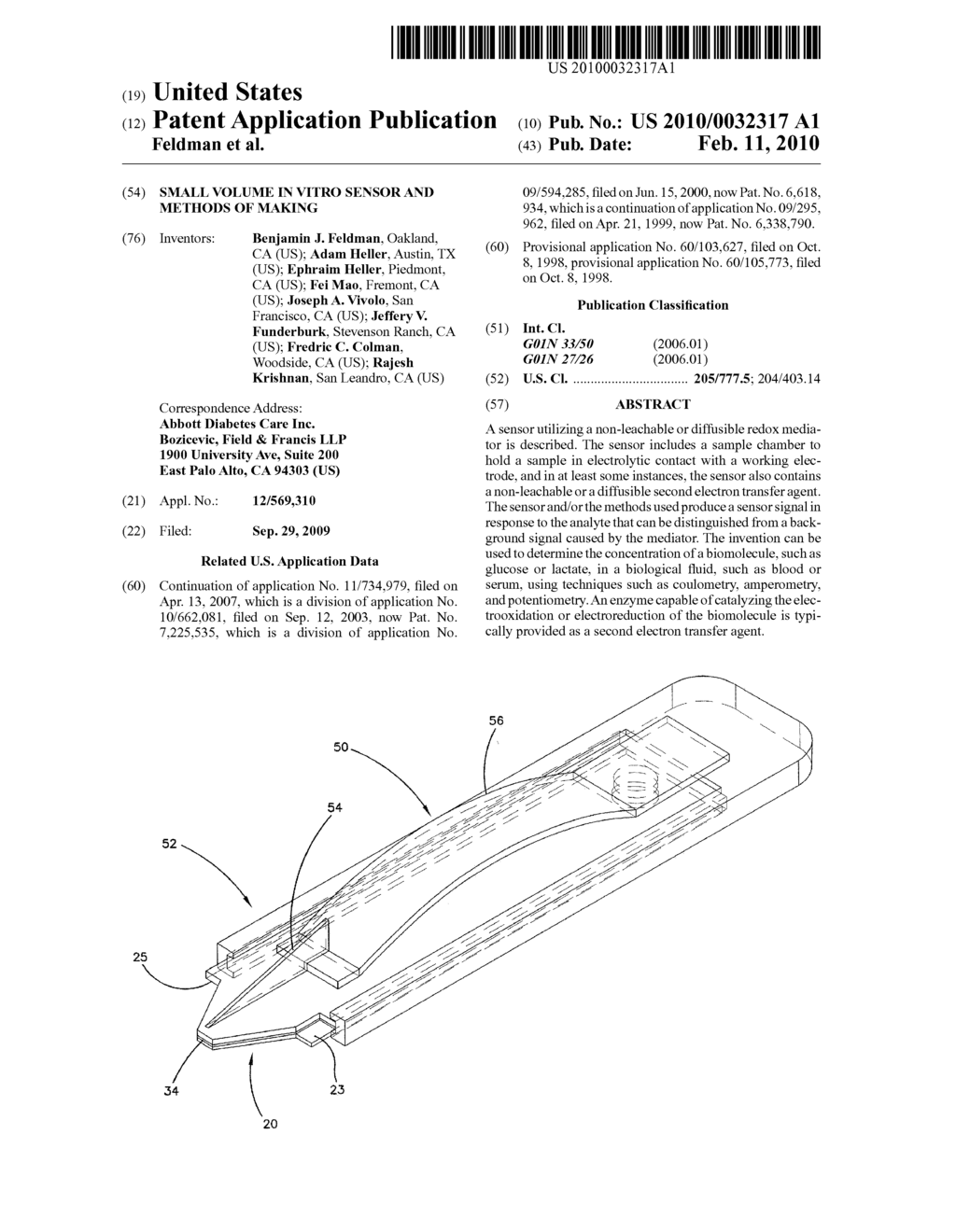 Small Volume In Vitro Sensor and Methods of Making - diagram, schematic, and image 01