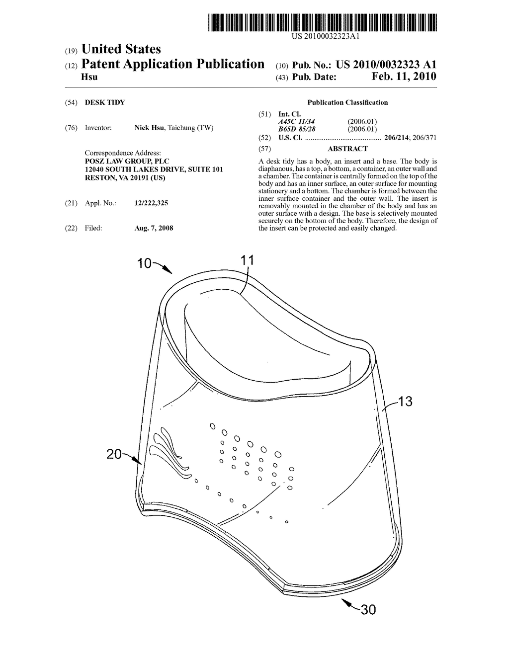 Desk tidy - diagram, schematic, and image 01