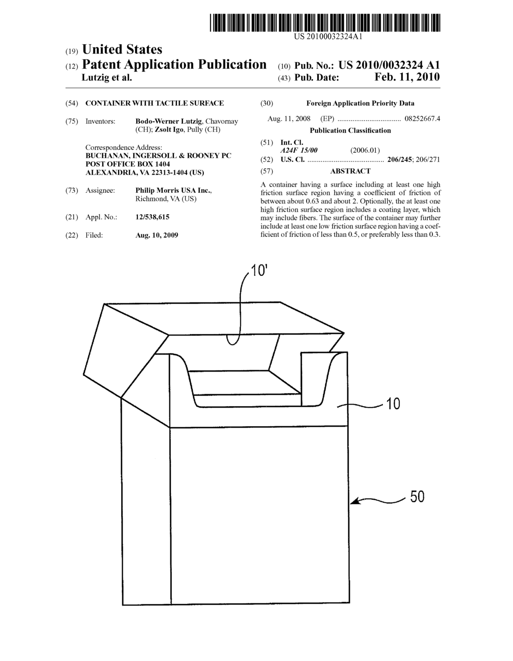 CONTAINER WITH TACTILE SURFACE - diagram, schematic, and image 01