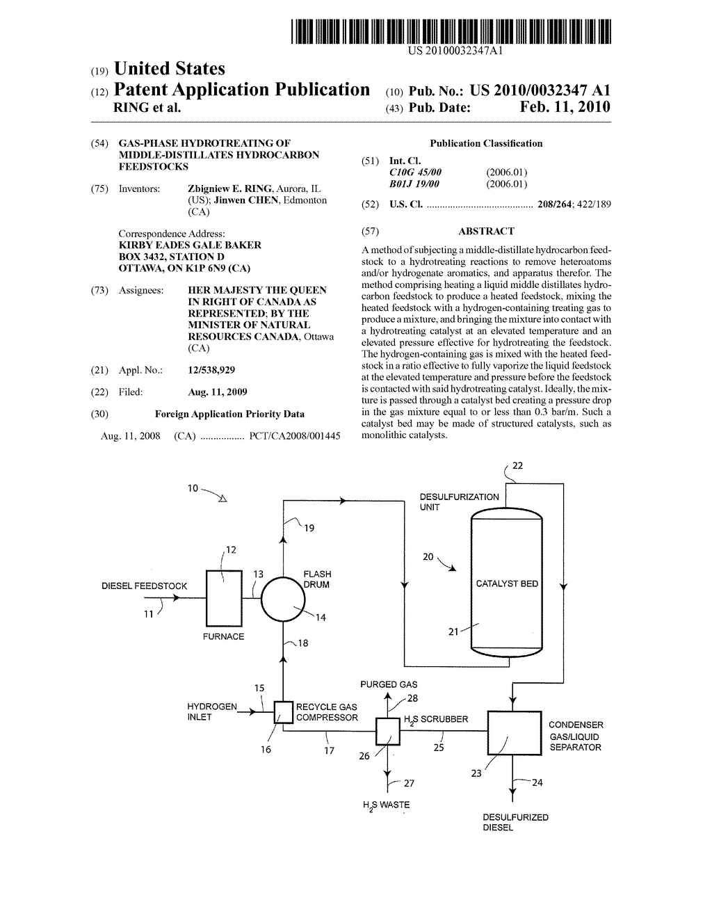 GAS-PHASE HYDROTREATING OF MIDDLE-DISTILLATES HYDROCARBON FEEDSTOCKS - diagram, schematic, and image 01