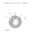 Two part vessel with a hingeable actuator for a cutter diagram and image