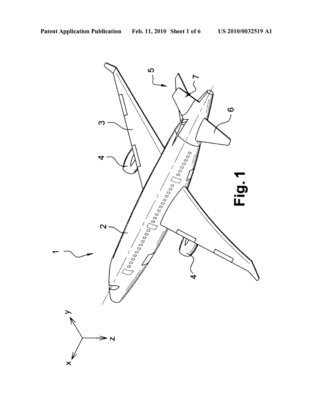 AIRPLANE WITH A MODIFIABLE SURFACE OF VERTICAL EMPANNAGE - diagram, schematic, and image 02