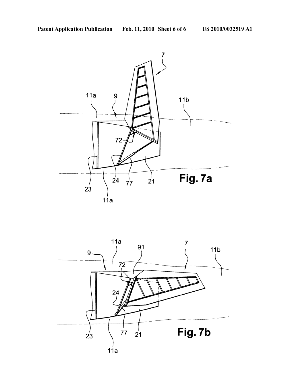 AIRPLANE WITH A MODIFIABLE SURFACE OF VERTICAL EMPANNAGE - diagram, schematic, and image 07