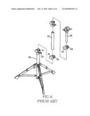 TELESCOPIC SUPPORT DEVICE FOR STANDS diagram and image