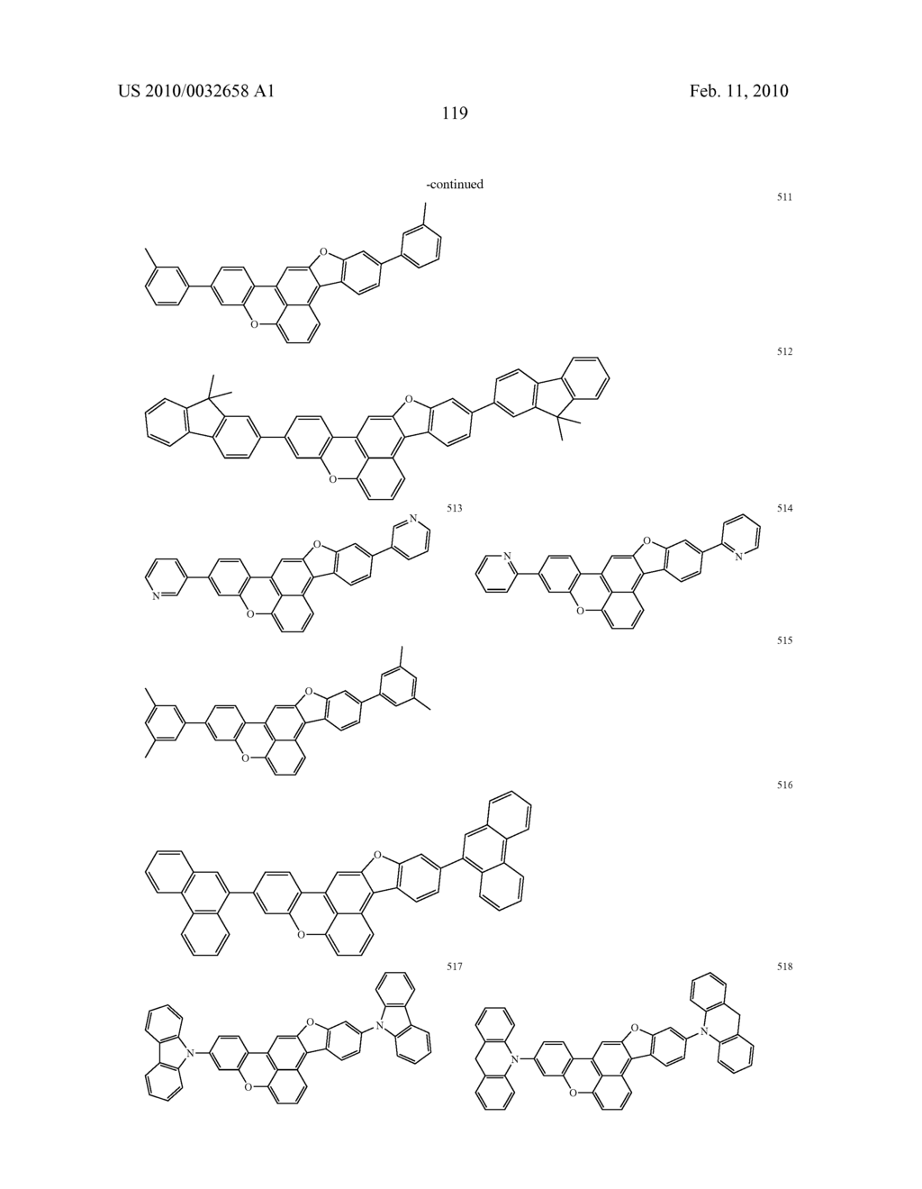 Novel organic electroluminescent compounds and organic electroluminescent device using the same - diagram, schematic, and image 121