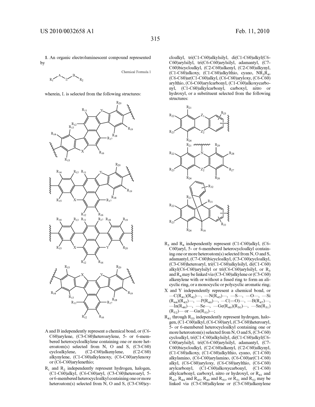 Novel organic electroluminescent compounds and organic electroluminescent device using the same - diagram, schematic, and image 317