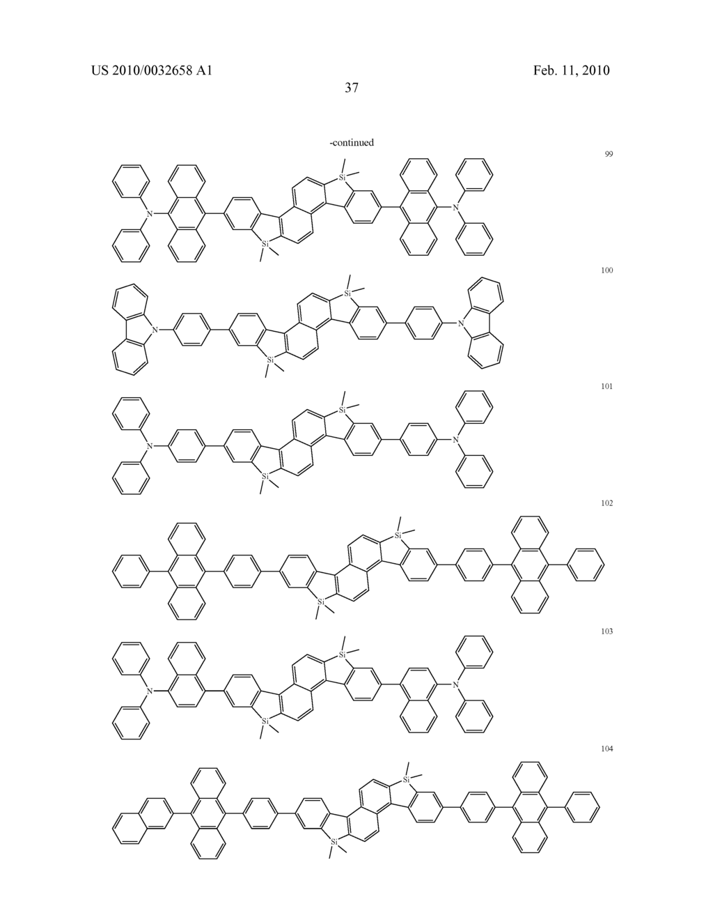 Novel organic electroluminescent compounds and organic electroluminescent device using the same - diagram, schematic, and image 39