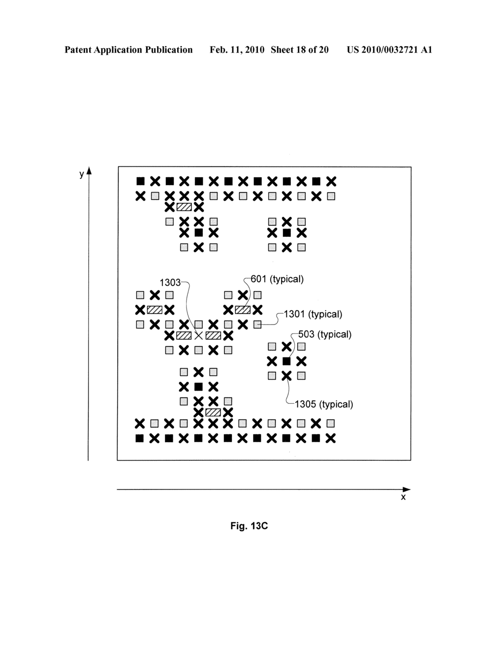 Semiconductor Device Portion Having Sub-193 Nanometers -Sized Gate Electrode Conductive Structures Formed from Linear Shaped Gate Electrode Layout Features Defined with Minimum End-to-End Spacing and Having Equal Number of PMOS and NMOS Transistors - diagram, schematic, and image 19