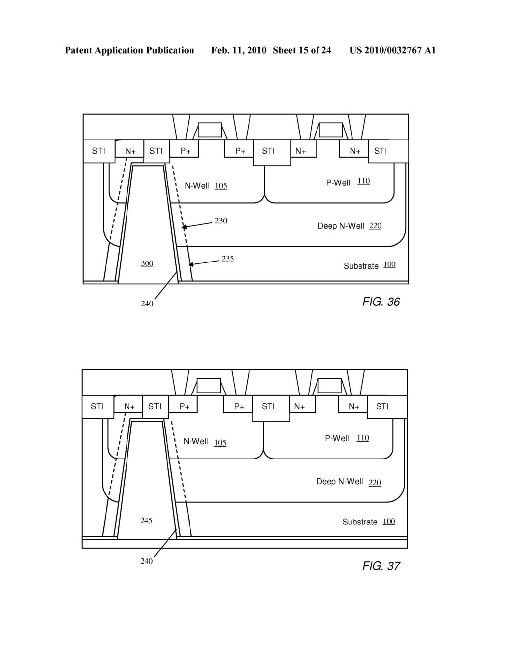 STRUCTURE AND METHOD OF LATCHUP ROBUSTNESS WITH PLACEMENT OF THROUGH WAFER VIA WITHIN CMOS CIRCUITRY - diagram, schematic, and image 16