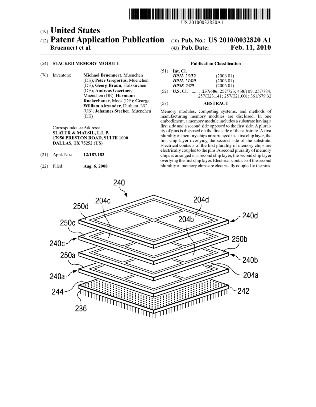 Stacked Memory Module - diagram, schematic, and image 01