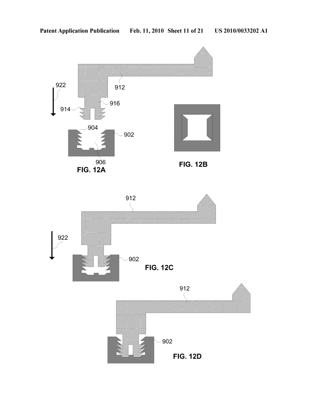 Cantilever Microprobes for Contacting Electronic Components and Methods for Making Such Probes - diagram, schematic, and image 13