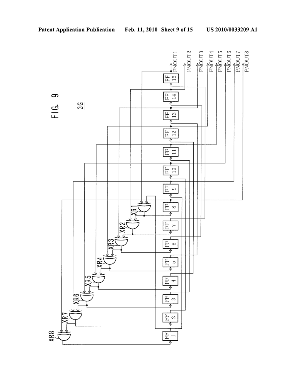 METHOD AND DEVICE FOR GENERATING PSEUDO-RANDOM BINARY DATA - diagram, schematic, and image 10