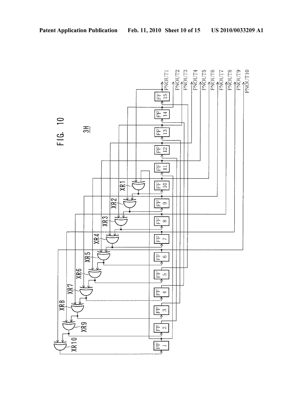 METHOD AND DEVICE FOR GENERATING PSEUDO-RANDOM BINARY DATA - diagram, schematic, and image 11