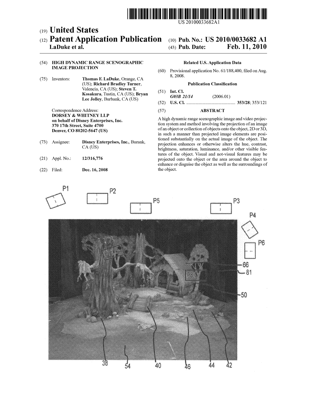 High dynamic range scenographic image projection - diagram, schematic, and image 01