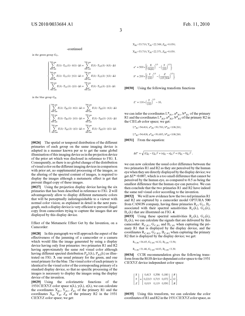 METHOD TO DISPLAY IMAGES WITH METAMERIC JAMMING TO PREVENT ILLEGAL COPY - diagram, schematic, and image 06