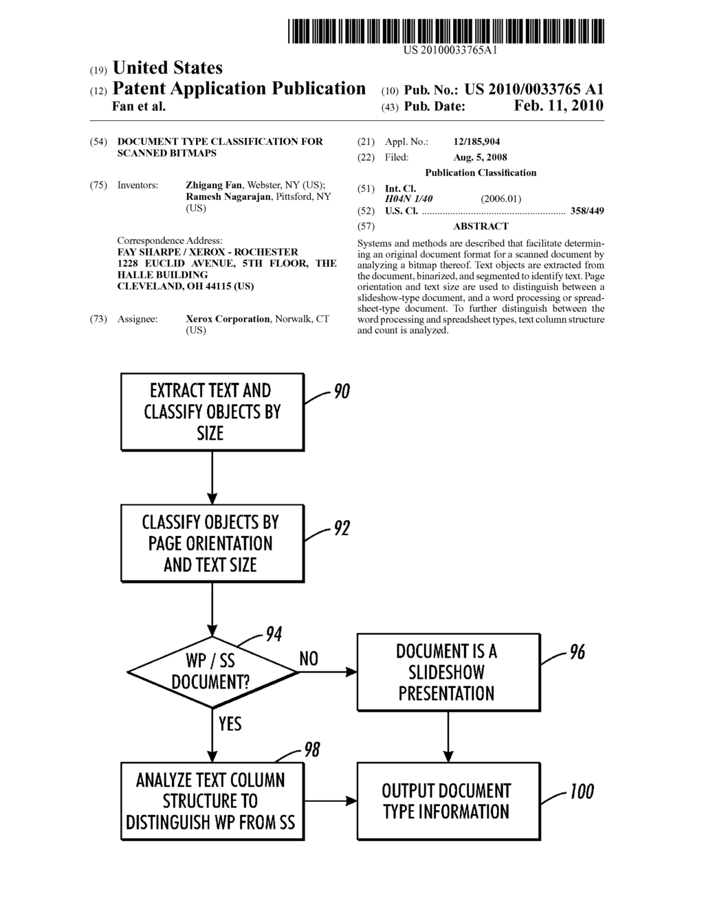 DOCUMENT TYPE CLASSIFICATION FOR SCANNED BITMAPS - diagram, schematic, and image 01