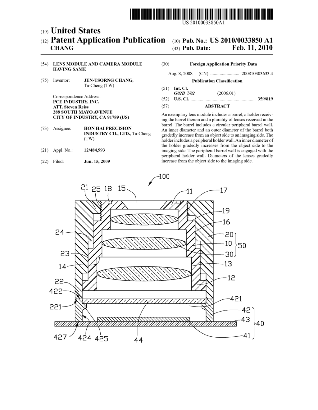 LENS MODULE AND CAMERA MODULE HAVING SAME - diagram, schematic, and image 01