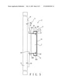 Display suspending frame device, and assembly of the display suspending frame device, a display, and an electronic device diagram and image