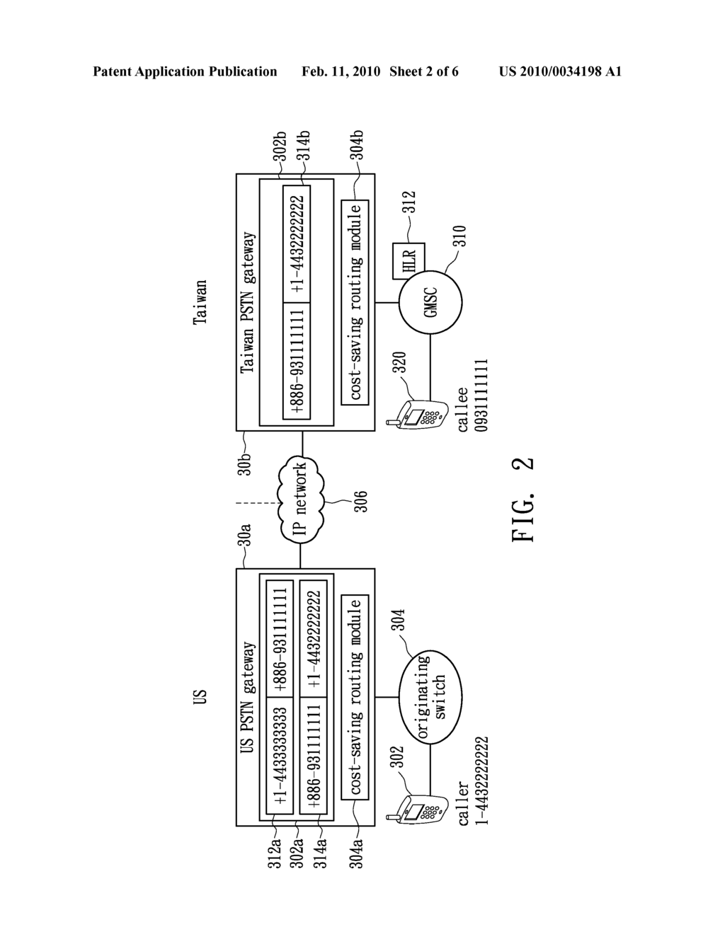 METHOD AND GATEWAY FOR ROUTING INTERNATIONAL MOBILE TELEPHONE CALLS - diagram, schematic, and image 03