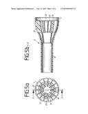 APPARATUS AND METHOD FOR SEALING SMALL TUBES OF A BLOWN-FIBER CABLE ON INSERTION INTO COLLAR diagram and image