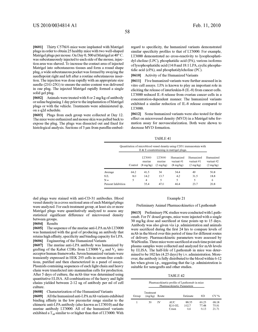 COMPOSITIONS AND METHODS FOR BINDING LYSOPHOSPHATIDIC ACID - diagram, schematic, and image 68