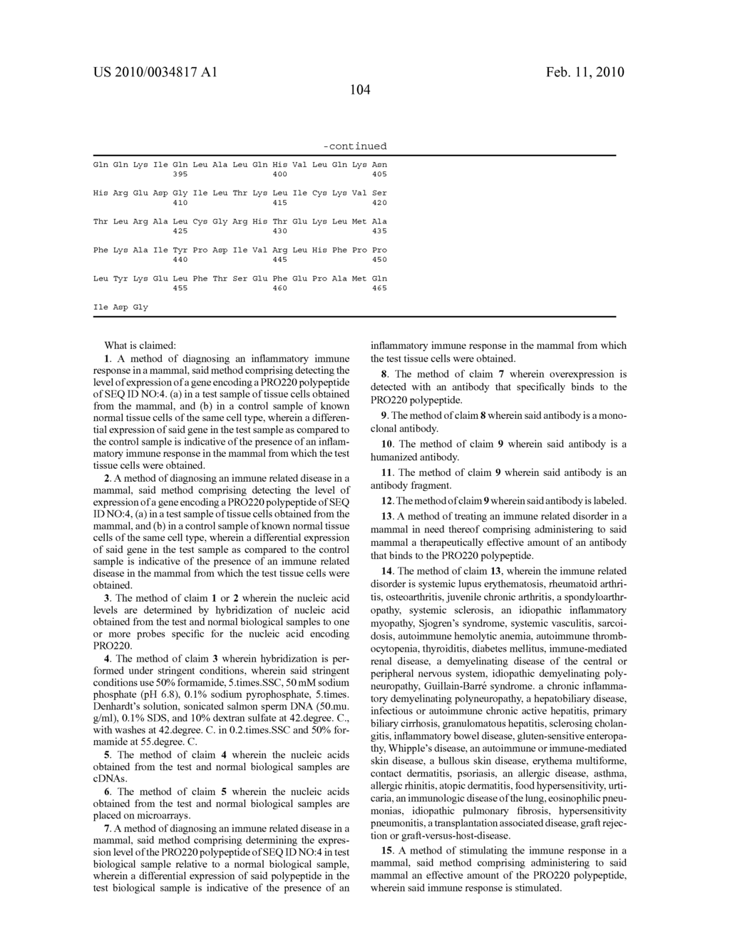 COMPOSITIONS AND METHODS FOR THE TREATMENT OF IMMUNE RELATED DISEASES - diagram, schematic, and image 152