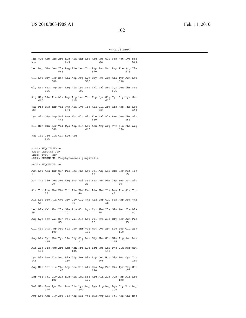 Porphyromonas gingivalis polypeptides and nucleotides - diagram, schematic, and image 103