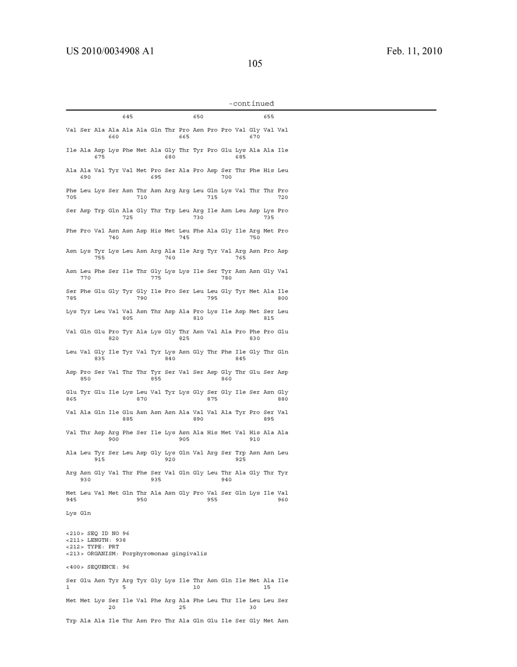 Porphyromonas gingivalis polypeptides and nucleotides - diagram, schematic, and image 106