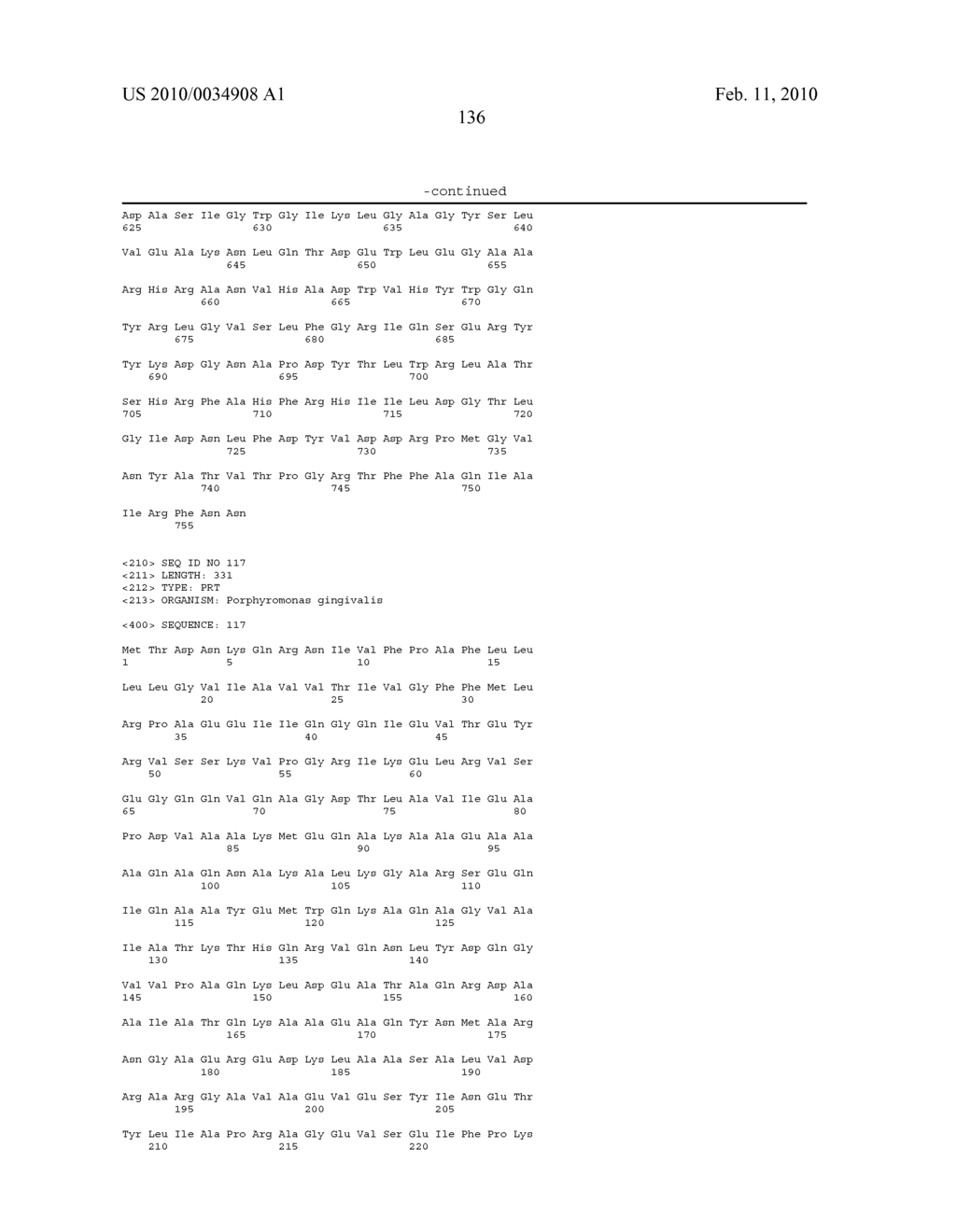 Porphyromonas gingivalis polypeptides and nucleotides - diagram, schematic, and image 137