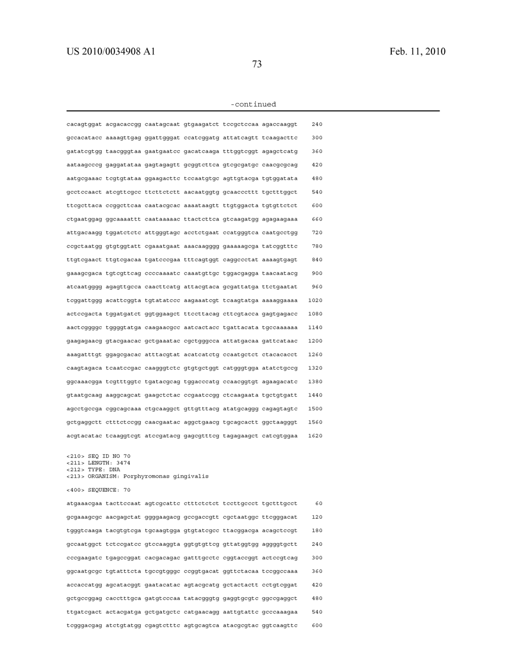 Porphyromonas gingivalis polypeptides and nucleotides - diagram, schematic, and image 74