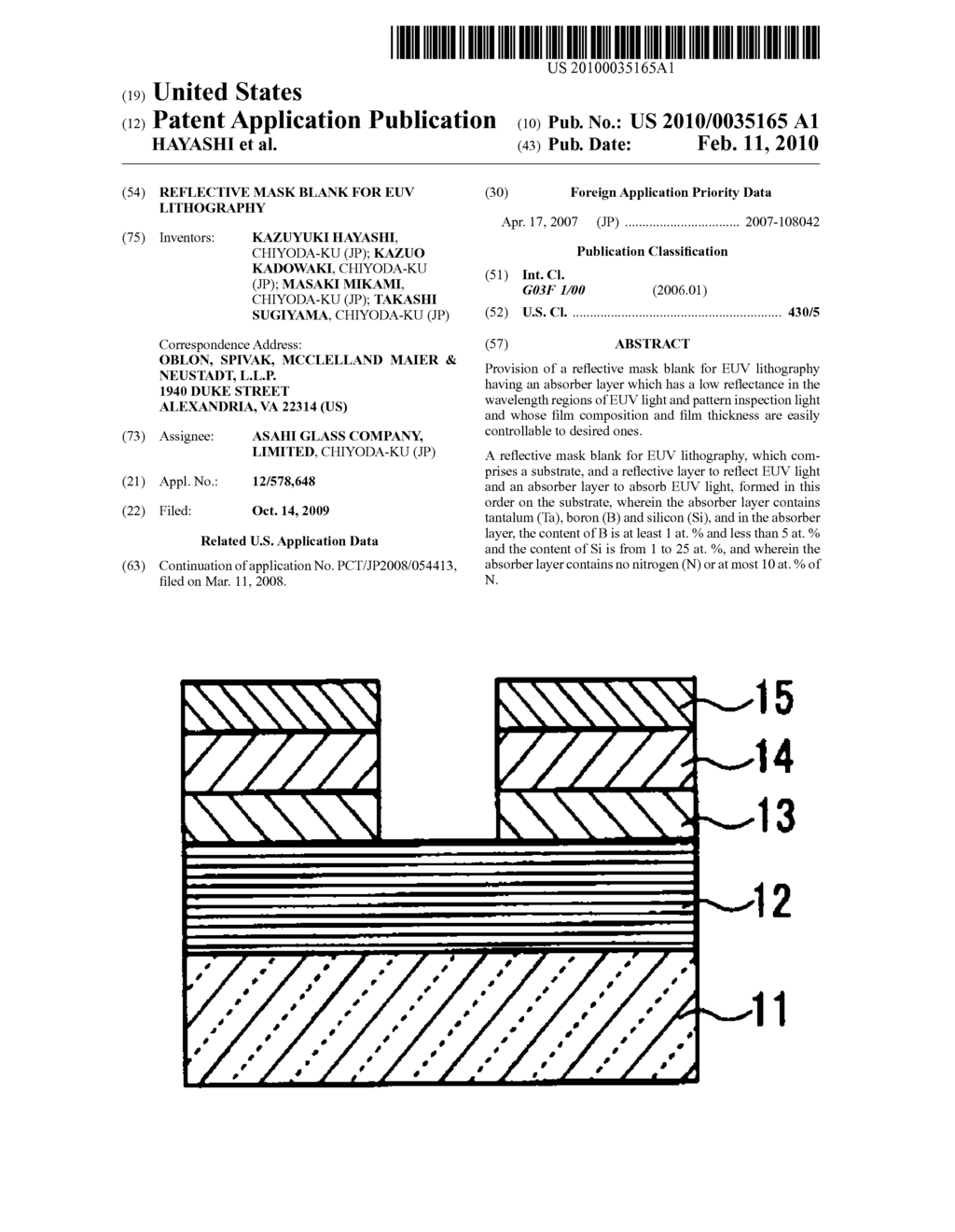 REFLECTIVE MASK BLANK FOR EUV LITHOGRAPHY - diagram, schematic, and image 01