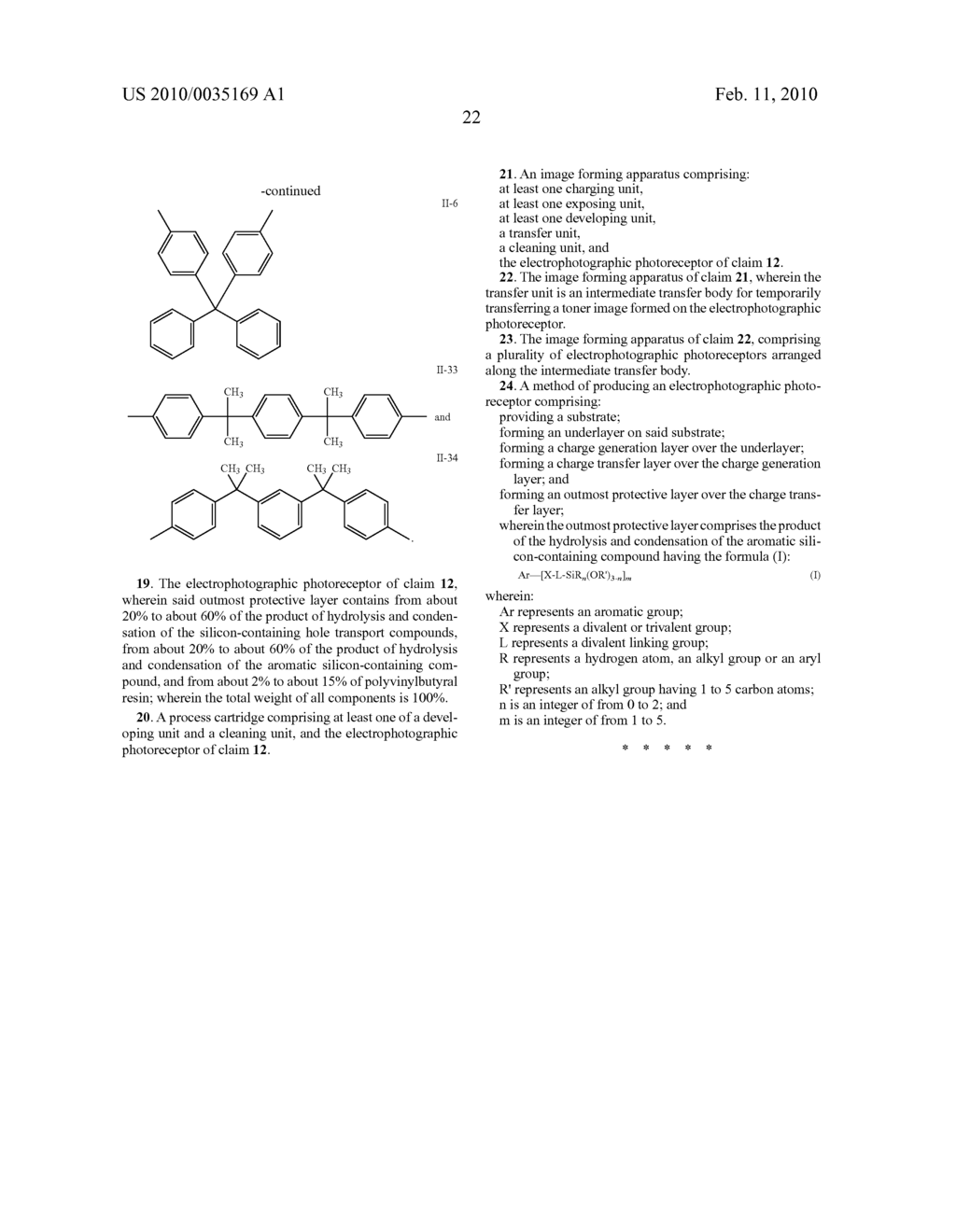 CROSSLINKED SILOXANE OUTMOST LAYER HAVING AROMATIC SILICON-CONTAINING COMPOUNDS FOR PHOTORECEPTORS - diagram, schematic, and image 25