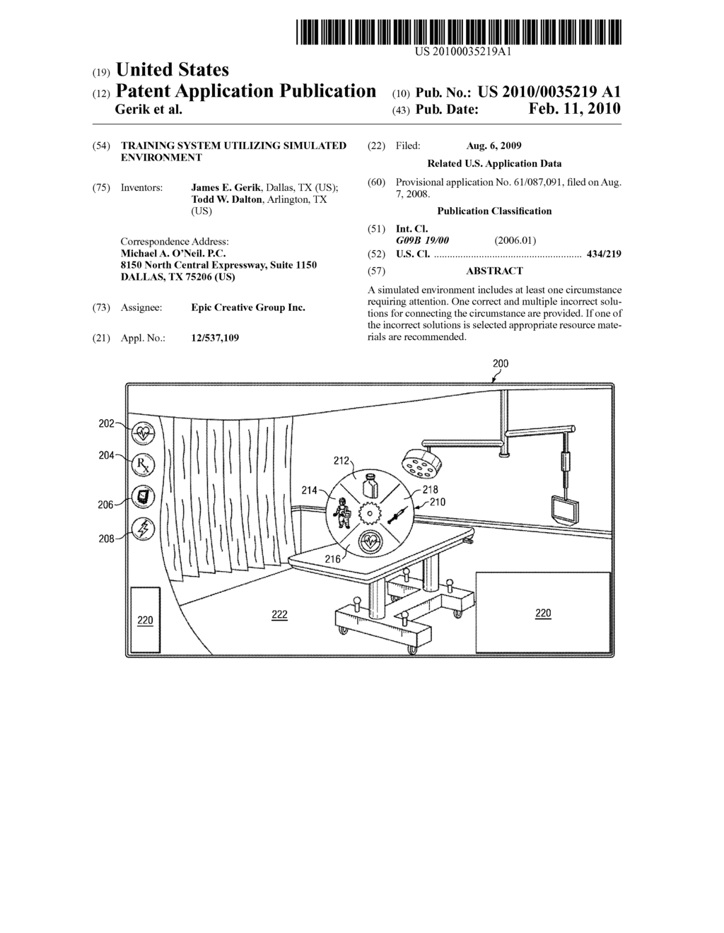 TRAINING SYSTEM UTILIZING SIMULATED ENVIRONMENT - diagram, schematic, and image 01