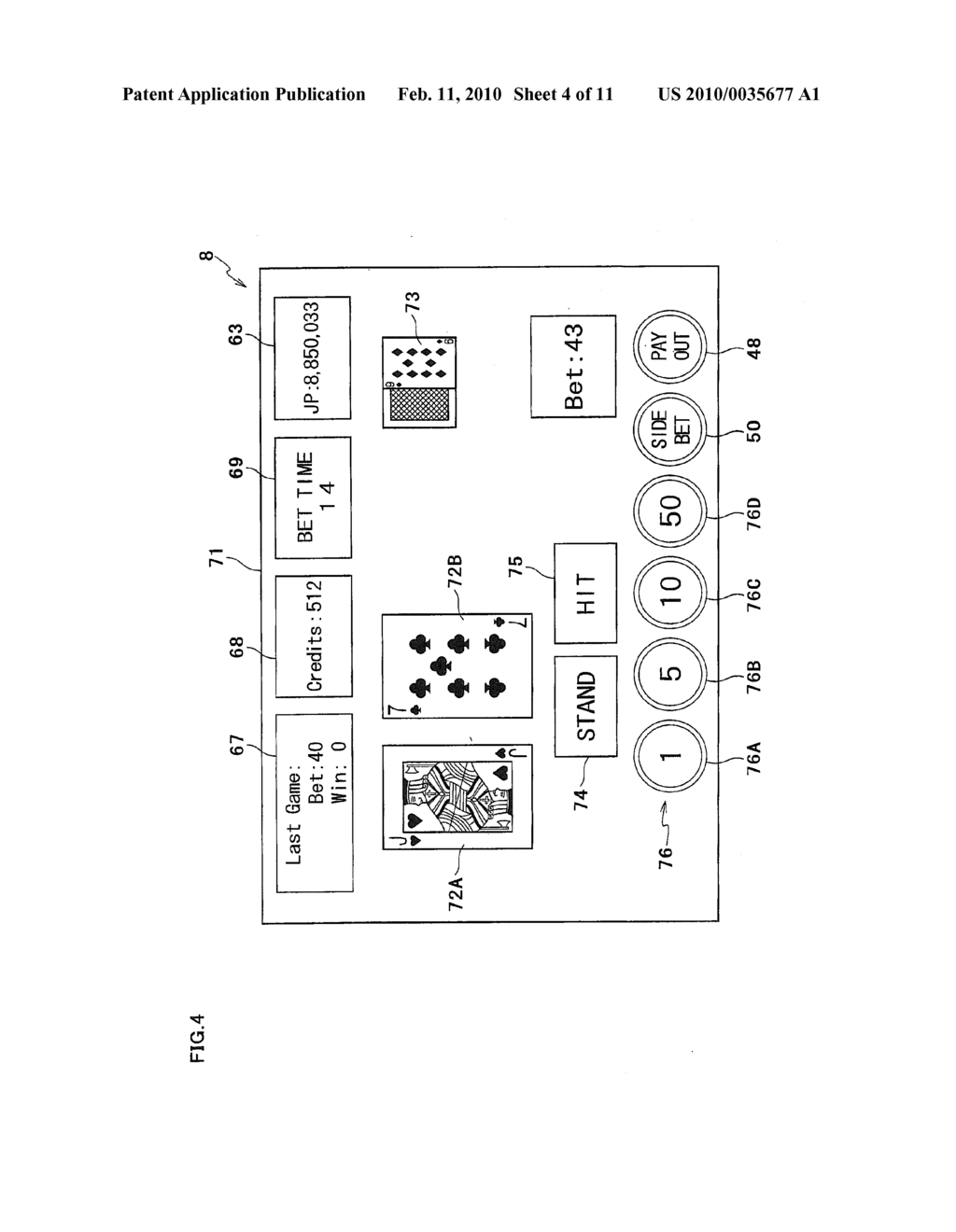 Gaming Machine Executing A Progressive Game And Playing Method Thereof - diagram, schematic, and image 05