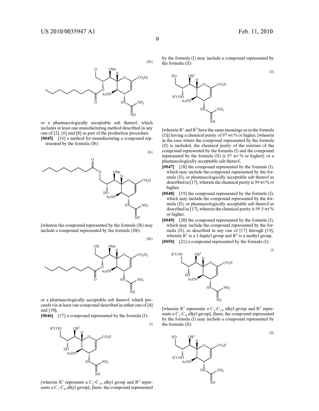 METHOD FOR MANUFACTURING NEURAMINIC ACID DERIVATIVES - diagram, schematic, and image 10