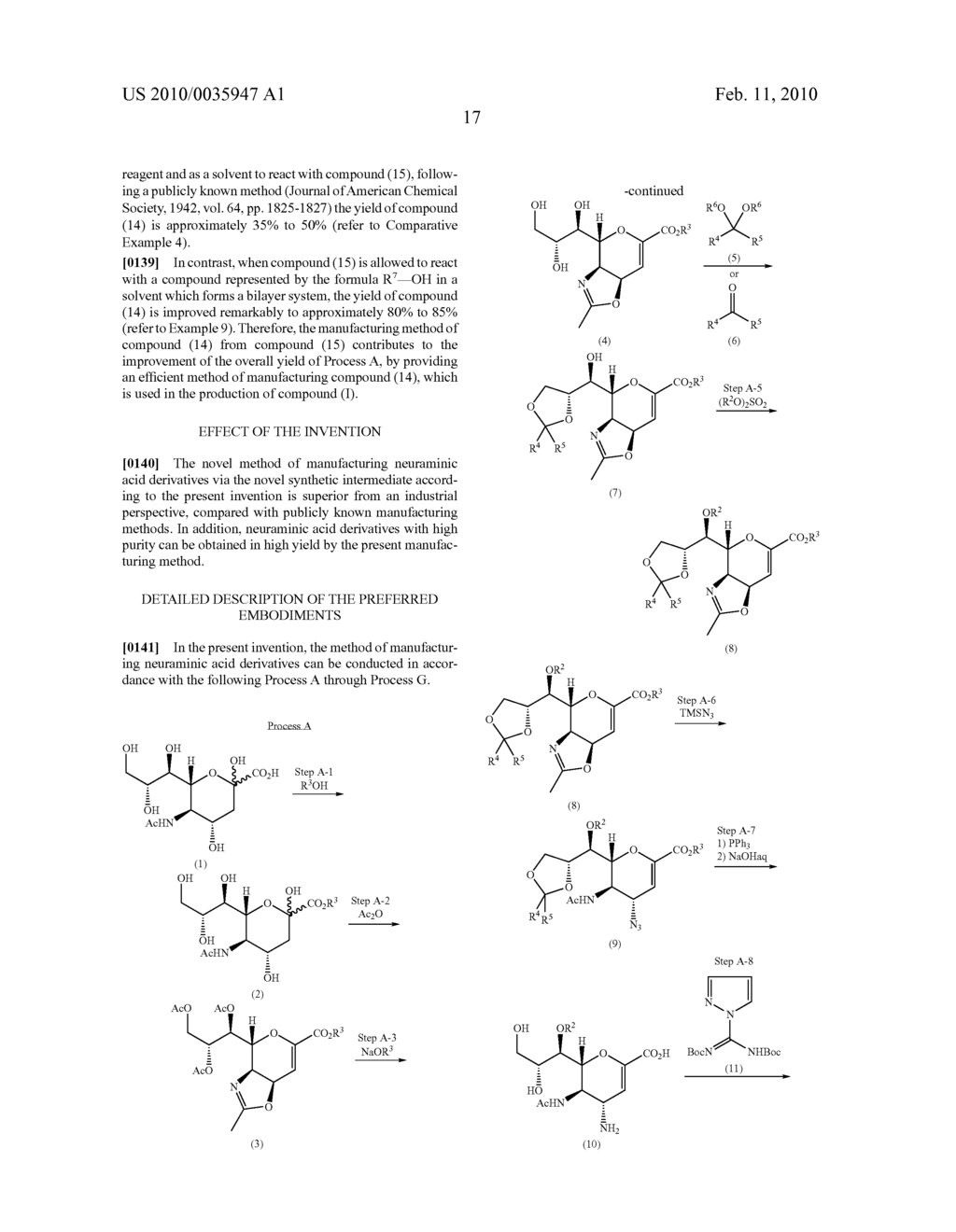 METHOD FOR MANUFACTURING NEURAMINIC ACID DERIVATIVES - diagram, schematic, and image 18