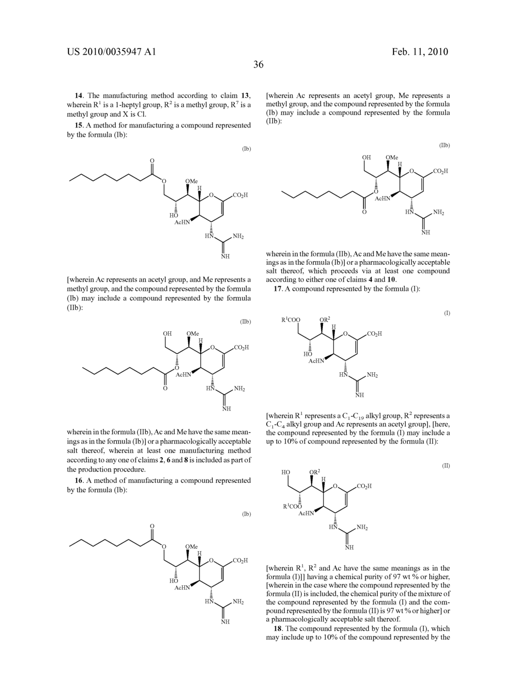 METHOD FOR MANUFACTURING NEURAMINIC ACID DERIVATIVES - diagram, schematic, and image 37