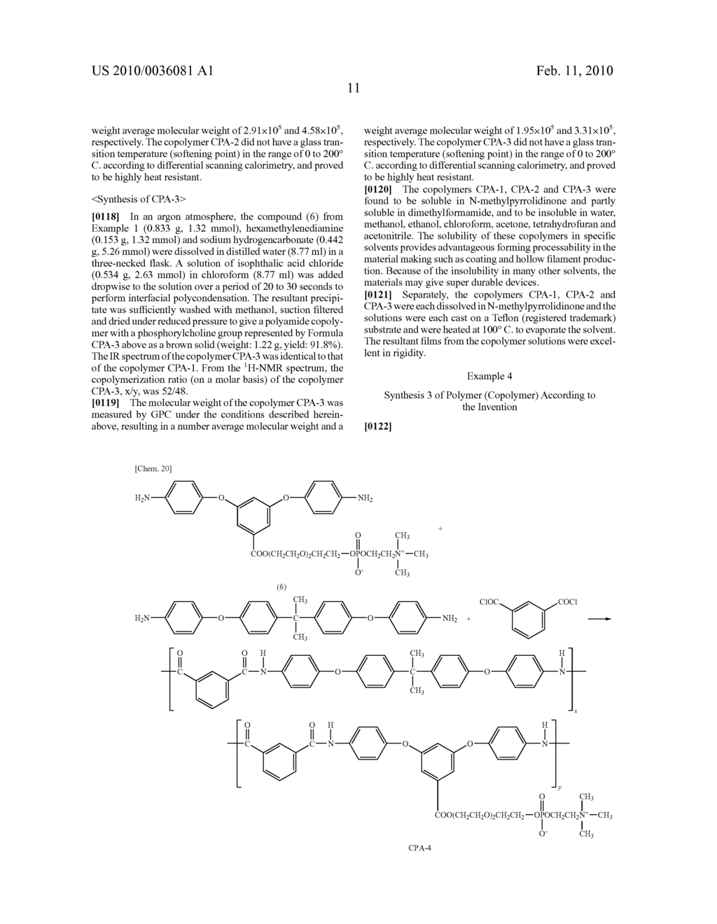 Diamine Compound Having Phosphorylcholine Group, Polymer Thereof, and Process for Producing the Polymer - diagram, schematic, and image 13