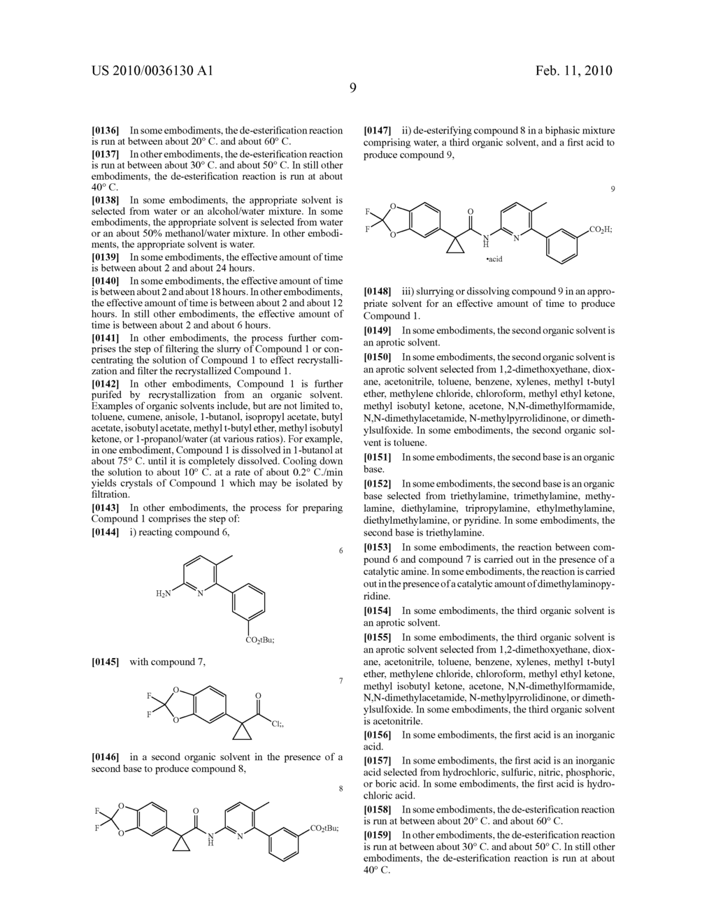 PROCESSES FOR PRODUCING CYCLOALKYLCARBOXAMIDO-PYRIDINE BENZOIC ACIDS - diagram, schematic, and image 21