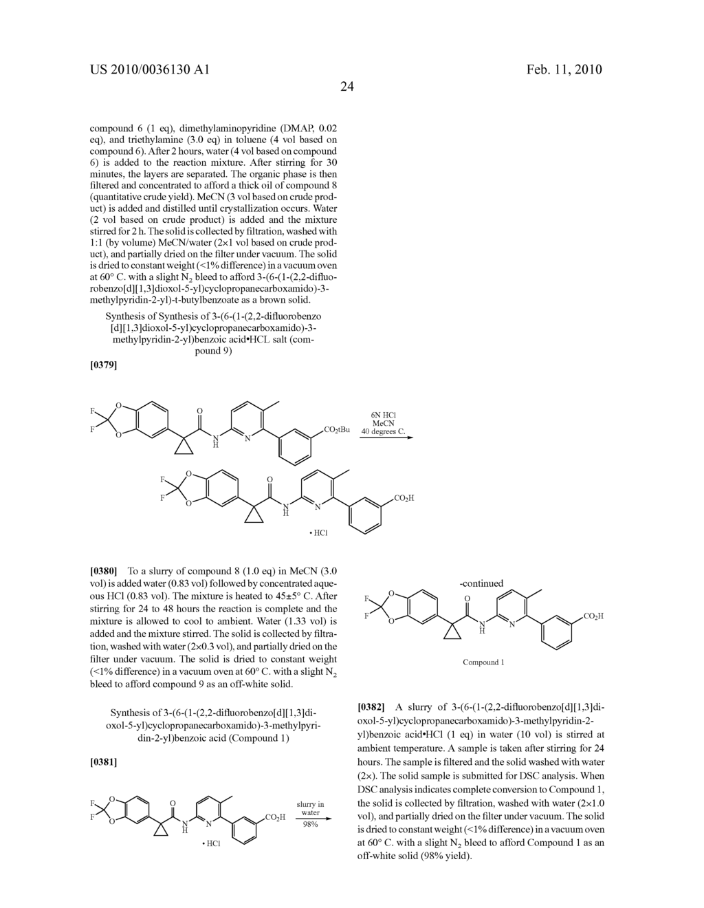 PROCESSES FOR PRODUCING CYCLOALKYLCARBOXAMIDO-PYRIDINE BENZOIC ACIDS - diagram, schematic, and image 36