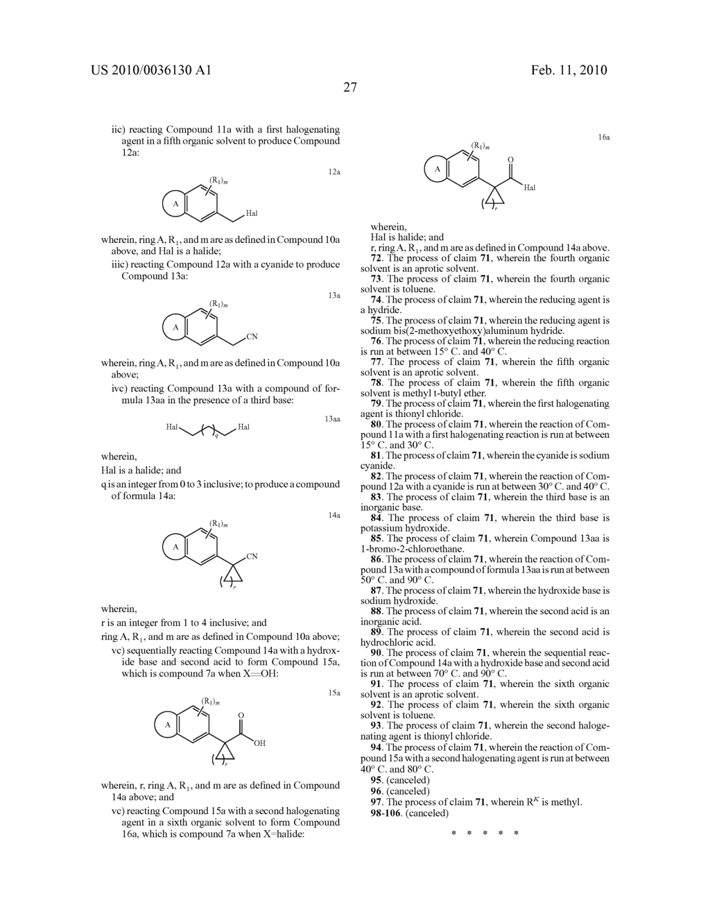 PROCESSES FOR PRODUCING CYCLOALKYLCARBOXAMIDO-PYRIDINE BENZOIC ACIDS - diagram, schematic, and image 39