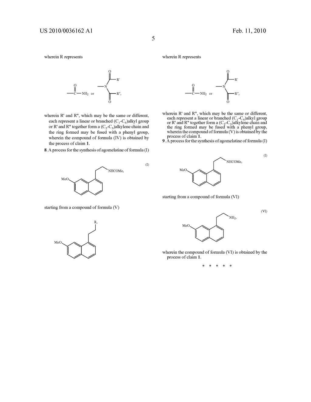 Process for the synthesis of agomelatine - diagram, schematic, and image 06