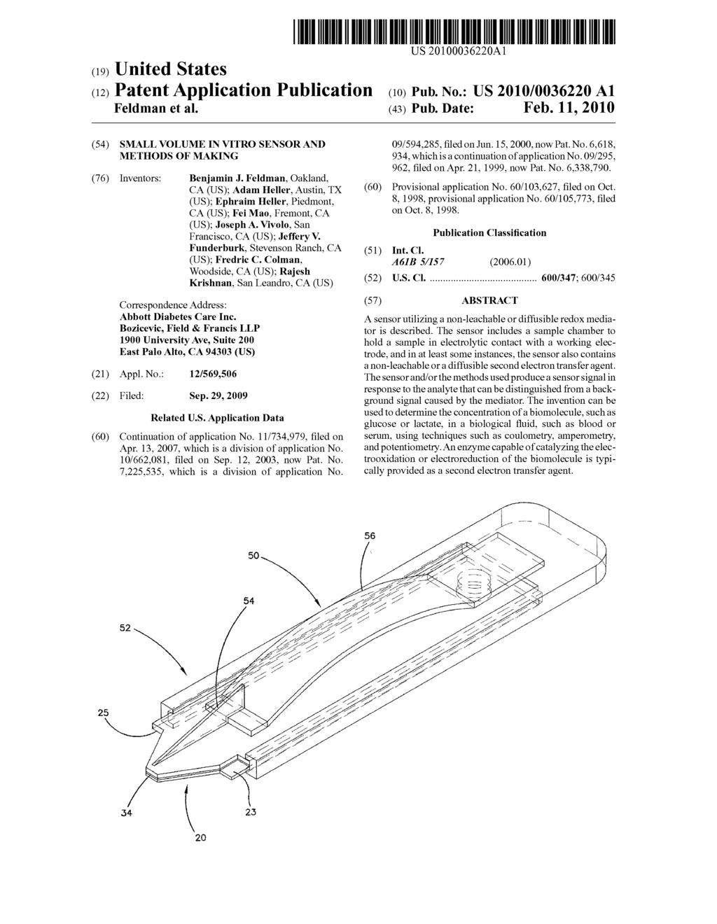 Small Volume In Vitro Sensor and Methods of Making - diagram, schematic, and image 01