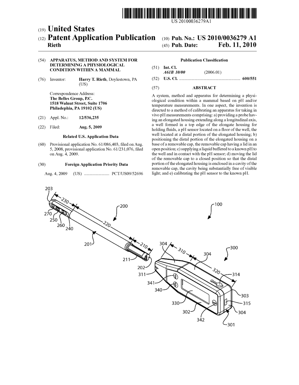 APPARATUS, METHOD AND SYSTEM FOR DETERMINING A PHYSIOLOGICAL CONDITION WITHIN A MAMMAL - diagram, schematic, and image 01