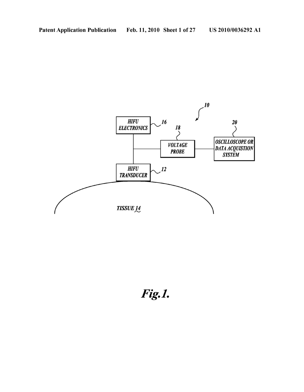 OPTIMIZATION AND FEEDBACK CONTROL OF HIFU POWER DEPOSITION THROUGH THE ANALYSIS OF DETECTED SIGNAL CHARACTERISTICS - diagram, schematic, and image 02