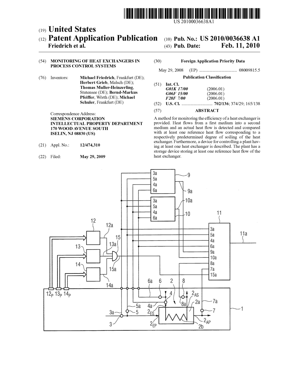 Monitoring of heat exchangers in process control systems - diagram, schematic, and image 01