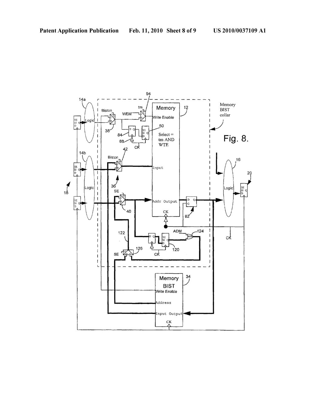 METHOD FOR AT-SPEED TESTING OF MEMORY INTERFACE USING SCAN - diagram, schematic, and image 09