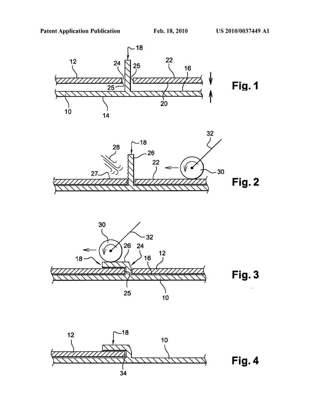 METHOD OF FASTENING FIRST AND SECOND THERMOPLASTIC PARTS, AND TWO-PART ASSEMBLY - diagram, schematic, and image 02